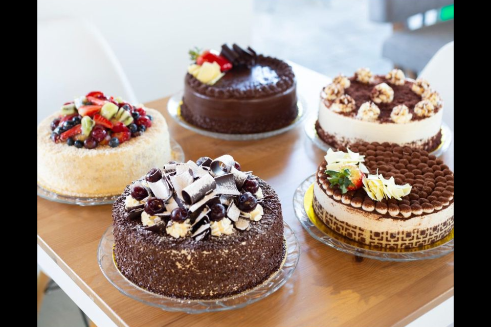 Tiramisu, chocolate truffle, and fresh fruit and cream cakes are the most popular in the bakery.