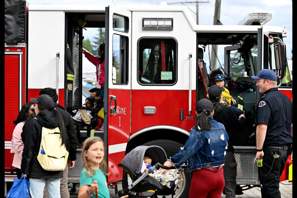 The New Westminster Fire and Rescue Services' open house at the Glenbrook Fire Hall.