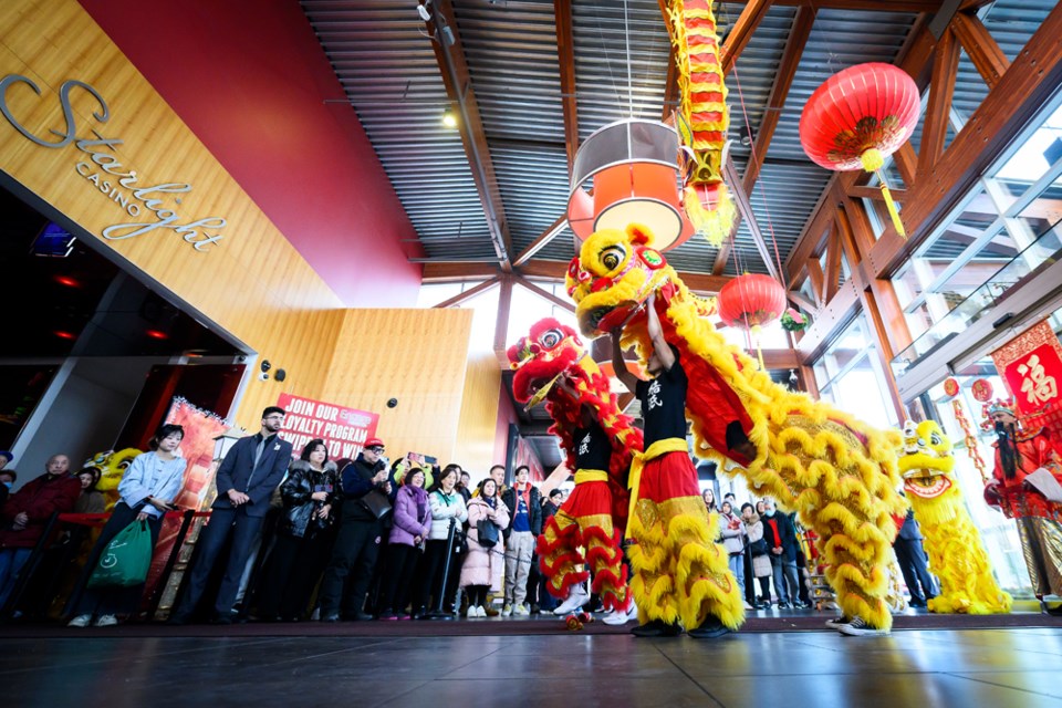 Lion Dance ceremony at Starlight Casino on February 1, 2025.