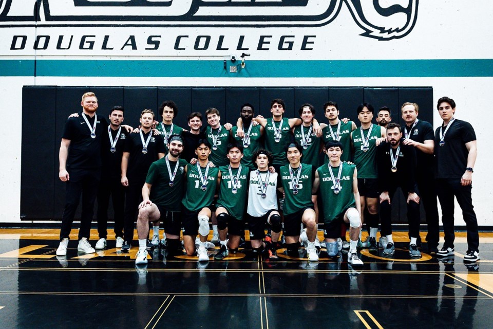 Douglas College Royals' men's volleyball team claimed silver while hosting at the 2023-24 PACWEST championships.