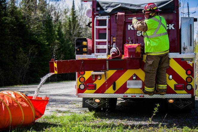 Timmins firefighter Brian Nankervis has invented the Handy Hydrant, a pliable, sturdy tube that can be used to fight fires in remote and rural areas that don't have access to municipal water hookup.