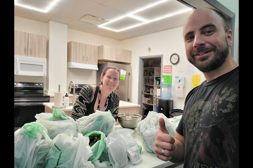 Benjamin Feagin (right) is the cofounder and CEO of AgriTech North in Dryden (Facebook photo).