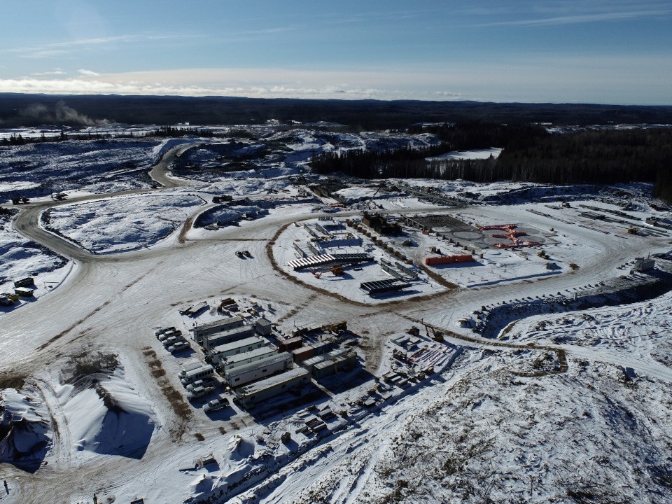 Argonaut Magino Mine construction aerial photo