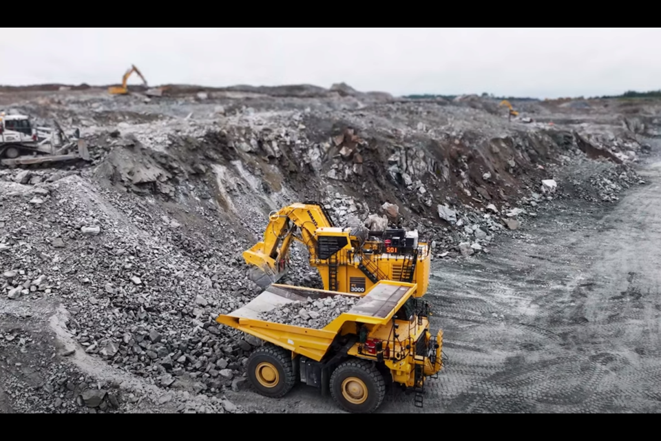 Magino is an open-pit truck and shovel operation (Screen capture of Argonaut video)