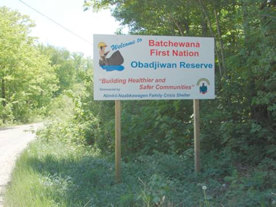 Batchewana Obajiwan sign