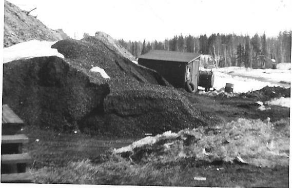 Historic photo of the Castle Mine site from the 1950s or 1960s.