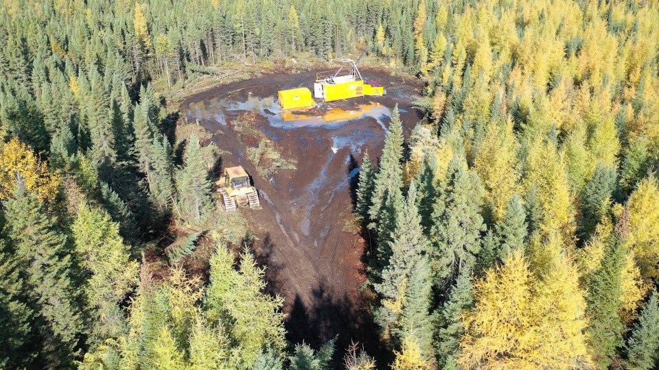 Canada Nickel drill rig aerial