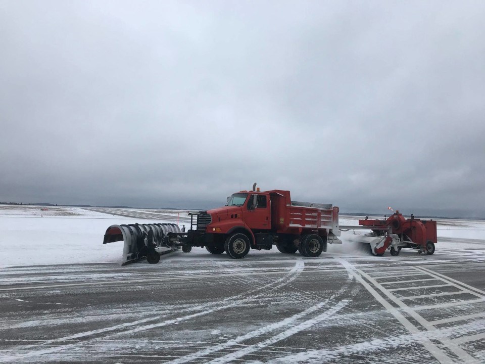 City of Dryden Regional Airport snow plow Oct 2020