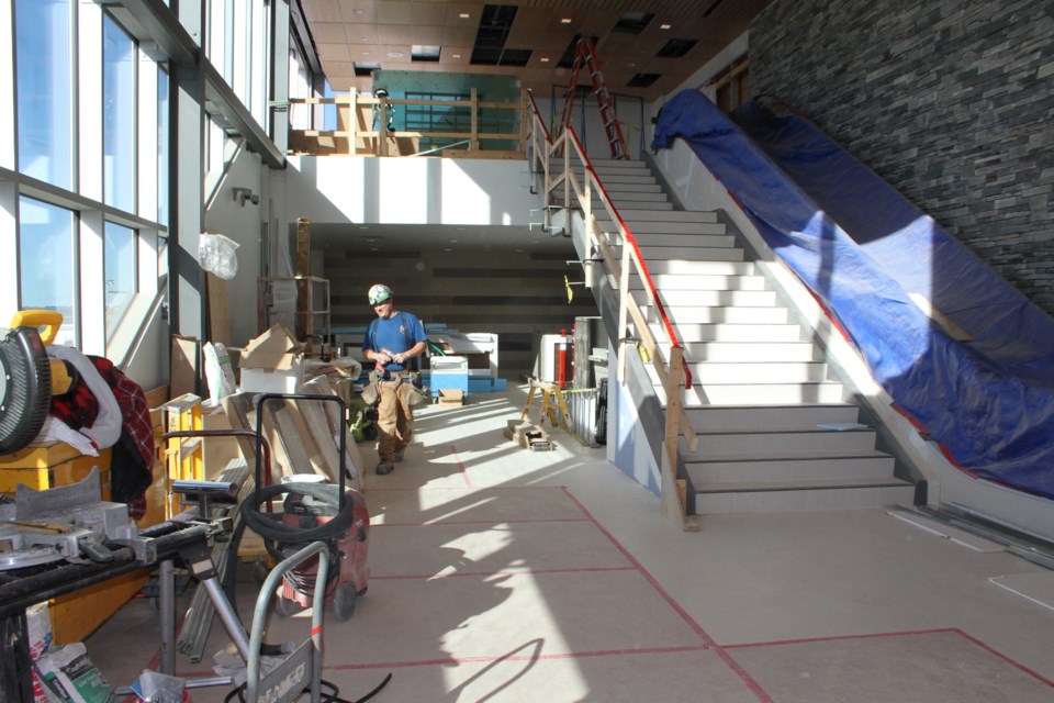 The new customs hall for international flights boasts more room, escalators and kiosks for three officers to process arriving travellers. (Karen McKinley photo)