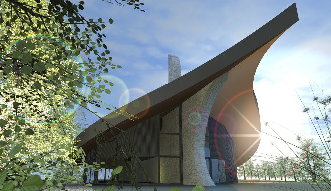 The Kettle and Stony Point (Ont.) Clubhouse using CLT walls, roof panels and Glulam columns and beams.