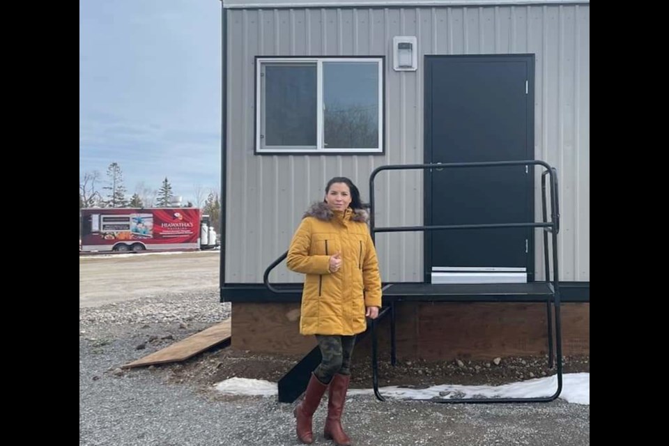 The pandemic forced Wiikwemkoong's Hiawatha Osawamick to shelve her Sudbury restaurant in favour of a new take-out offering on Manitoulin Island. (Supplied)
