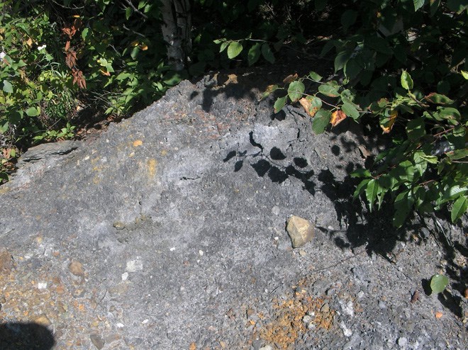 Holdsworth black sand outcrop