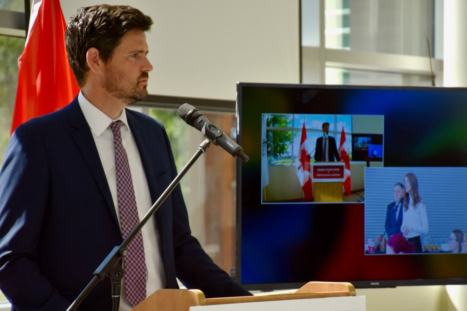 Minister of Immigration, Refugees and Citizenship Sean Fraser announces changes to the Rural and Northern Immigration Pilot at College Boreal on Aug. 26, 2022.
Maija Hoggett/TimminsToday