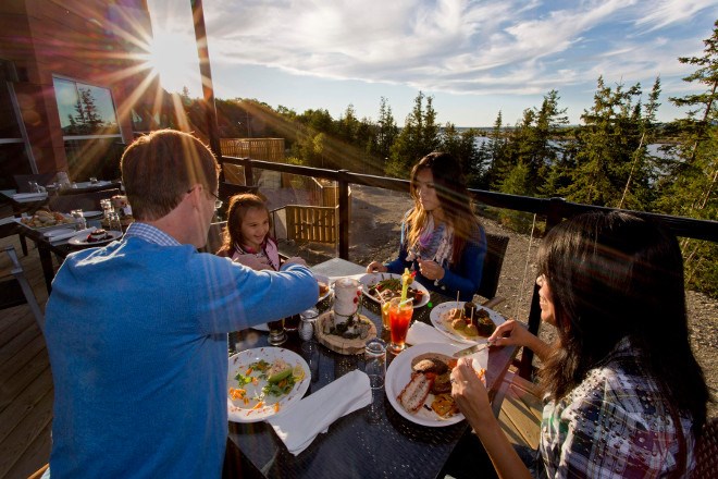 Tourists enjoying dinner at the Manitoulin Hotel and Conference Centre in Little Current (Supplied)