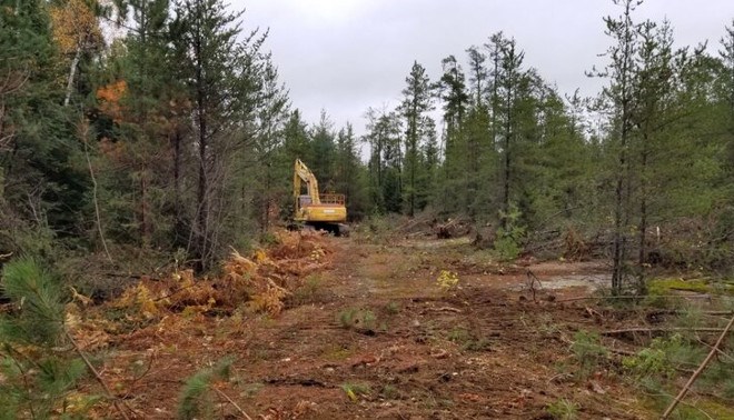 Inventus Mining Laura Creek Dyke logging road