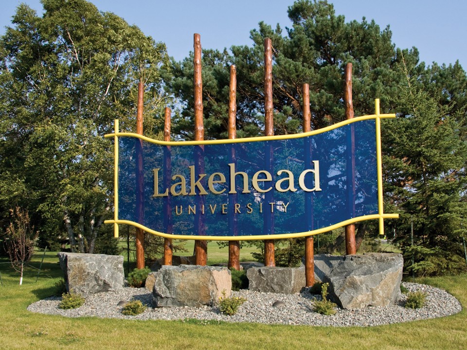 Lakehead University sign