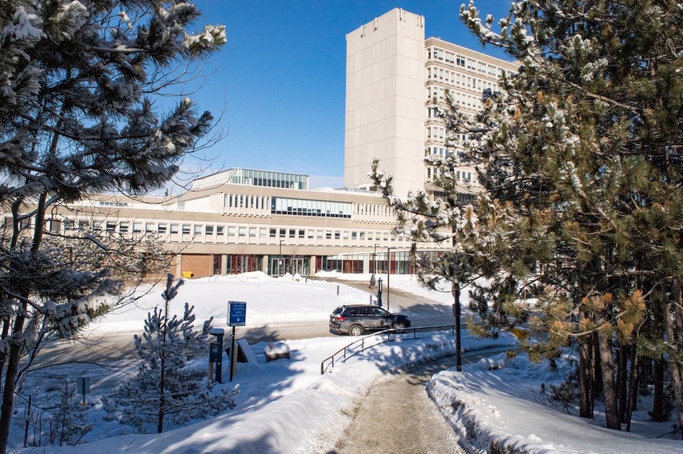 Laurentian University campus (winter)