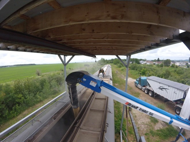 Loading grain (supplied)