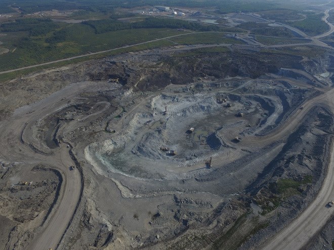 New Gold's Rainy River open-pit mine, northwest of Fort Frances.
