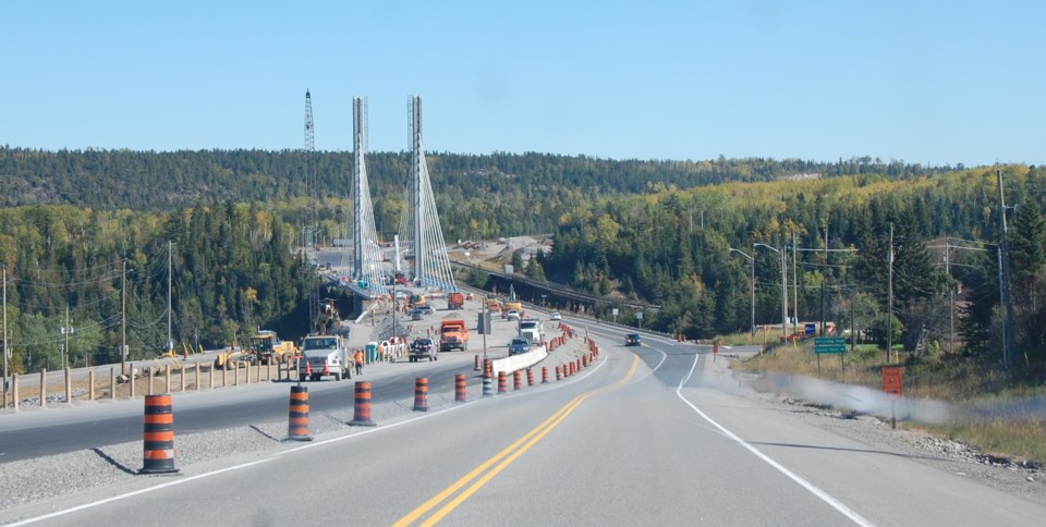 Nipigon Bridge construction (2015)