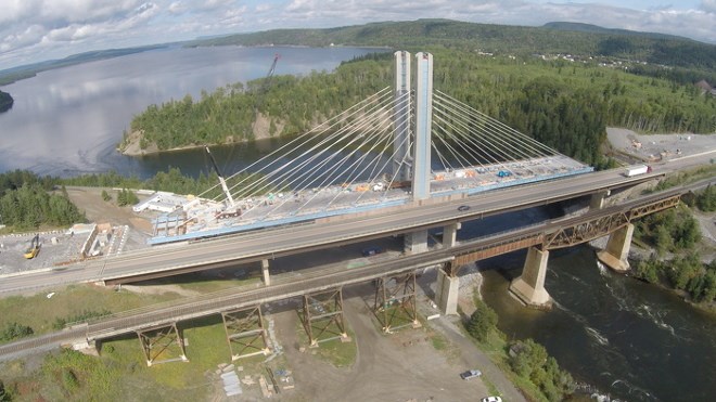Nipigon Bridge during construction