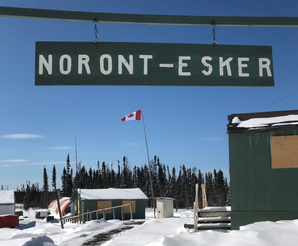 Noront Esker camp sign post