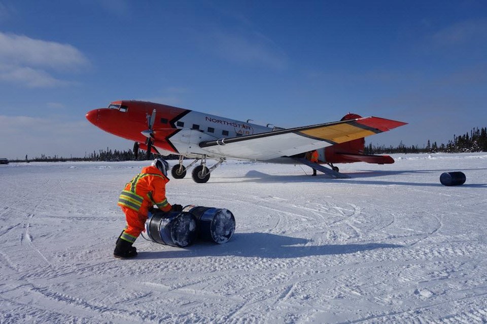 Fuel haul in the Ring of Fire (Noront Resources photo)