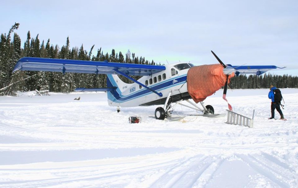 northern-superior-resources-plane-at-exploration-site