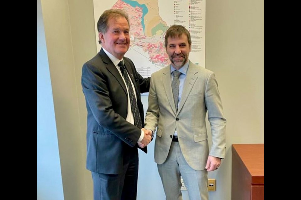 New best buddies, Ontario Mines Minister George Pirie and federal Environment Minister Steven Guilbeault (George Pirie LinkedIn photo)