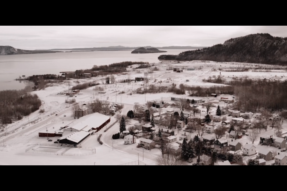 Screen capture of the former Red Rock paper mill from a promotional video by BMI Group
