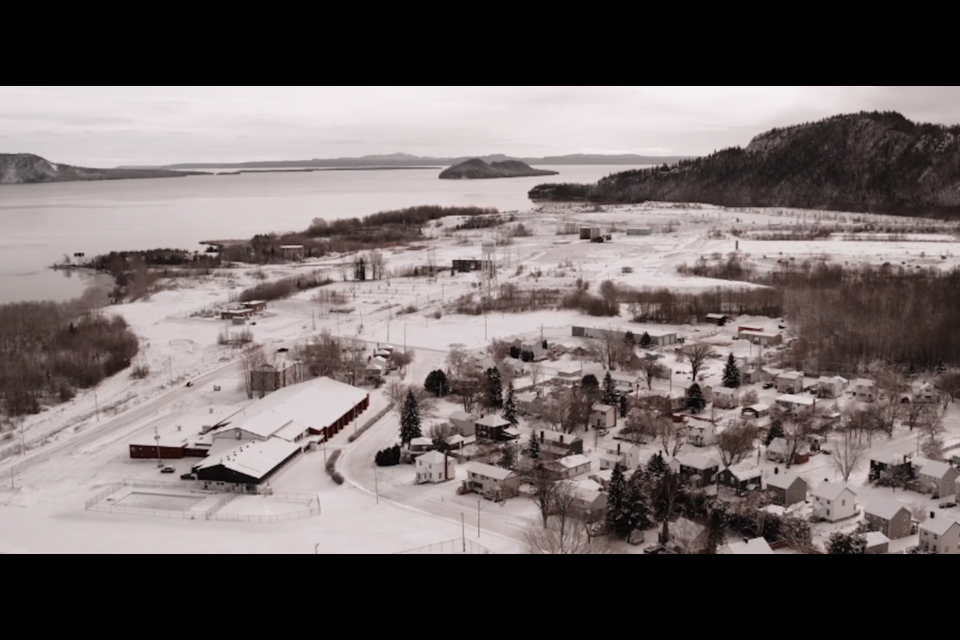 Screen capture of the former Red Rock paper mill from a promotional video by BMI Group
