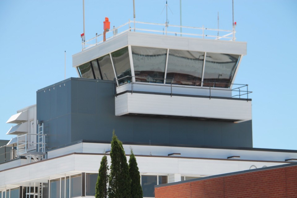 Sault airport control tower (SooToday photo)