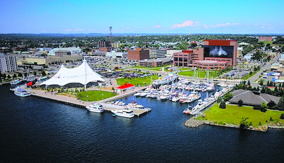 Sault waterfront aerial (SSM EDC)