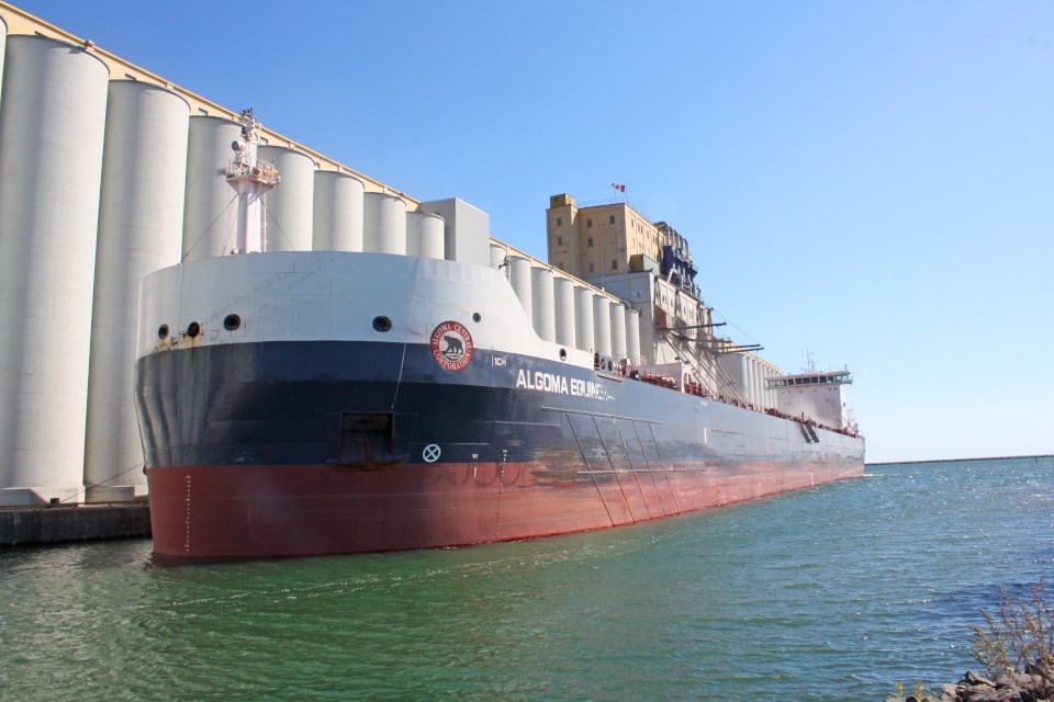 Thunder Bay grain elevator-ship