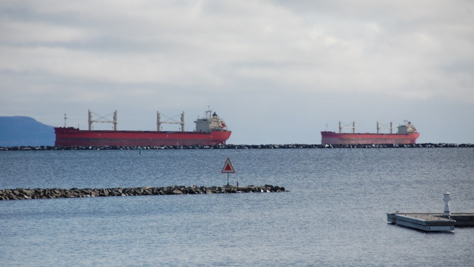 Thunder Bay ships at anchor