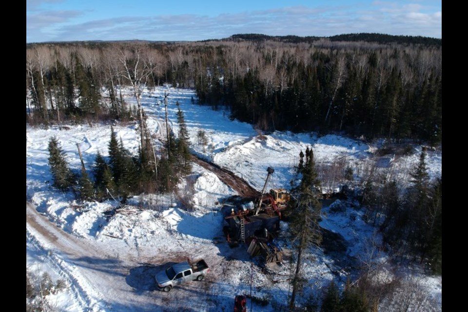 Drilling at the Goliath Gold Complex located between Dryden and Sioux Lookout (Treasury Metals photo)
