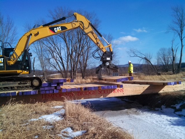 Moccasin Trails’ mat systems are used to support heavy industrial equipment. (Supplied photo)