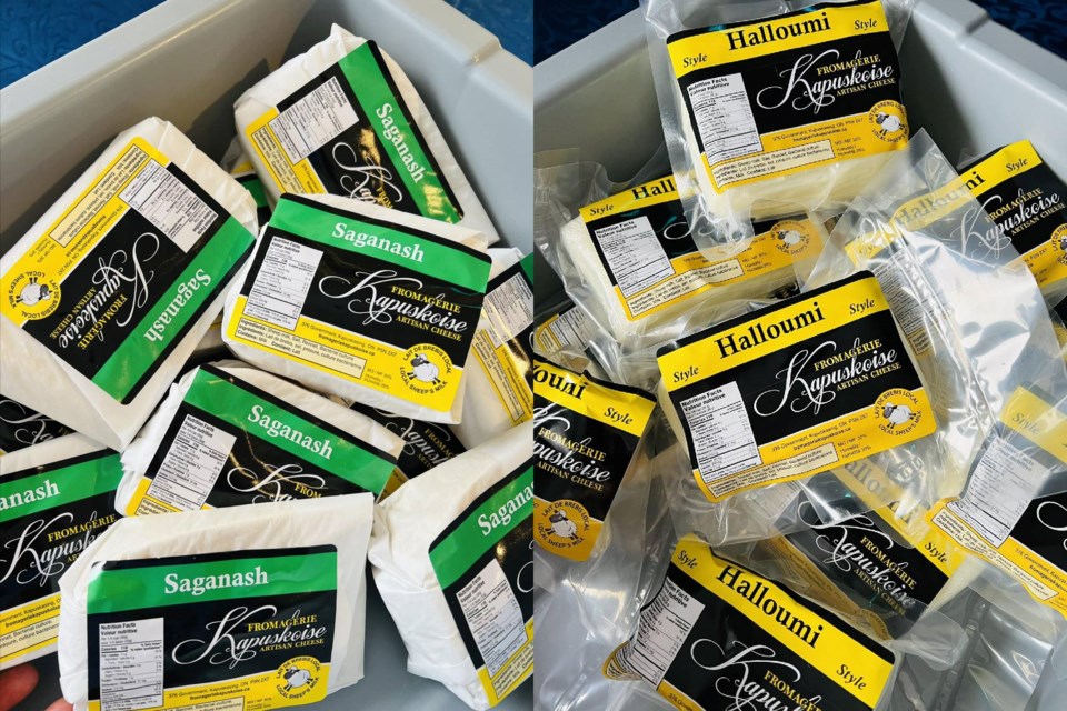 Fromagerie Kapuskoise won two medals during the 2025 International Cheese Competition in Toronto, for its Saganash (left) and Halloumi-style cheeses.