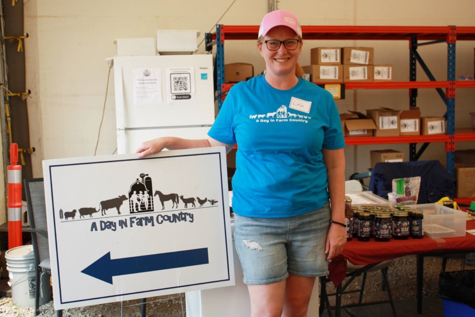 NOFIA's project development advisor, Leia Weaver, was onsite at Arana Orchards to answer agritourists' questions.