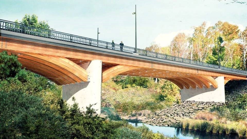 The Duchesnay Bridge on Highway 17B near Nipissing First Nation has been recognized for the use of wood in its design.