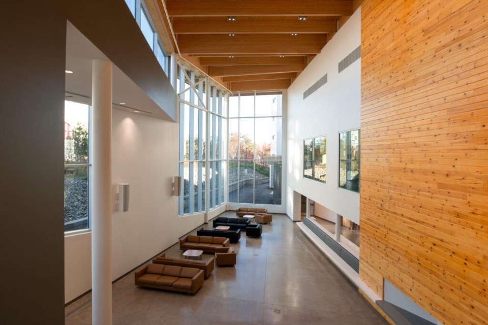 Laurentian University's student centre was designed by Yallowega Bélanger Salach Architecture.