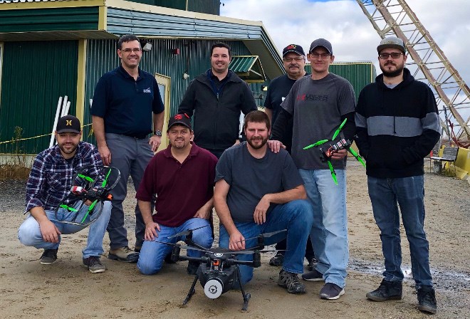 SafeSight Exploration is marking 100 drone flights underground at Newmont Goldcorp's Hoyle Pond Mine in Timmins. (Supplied photo)