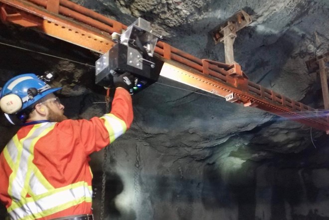 The MRC Rail Runner, developed by SafeSight Exploration and Redpath Canada, has earned a provincial innovation safety award from the Ontario Mine Contractors Safety Association. (SafeSight photo)