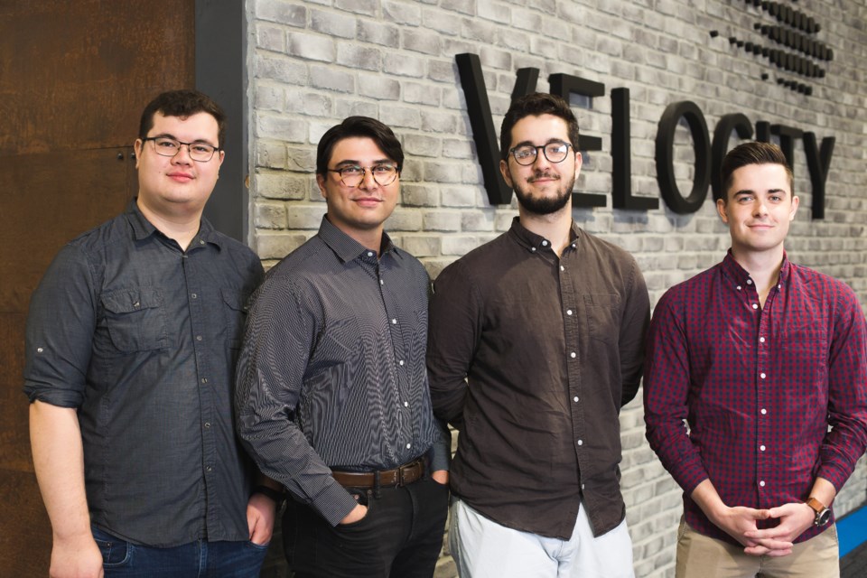 Stacktronic’s team members include (from left) Ethan Hamshaw, Keith Teeple, Nicolas Benais-Thomson, and Riley Stone. (Supplied photo) 