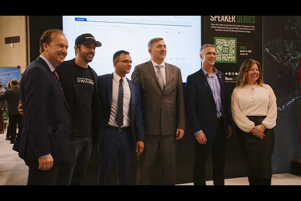 Sudbury tech firm Symboticware and Swarm, a SpaceX subsidiary, on March 6 announced a partnership to provide satellite connectivity to mining vehicles around the globe.