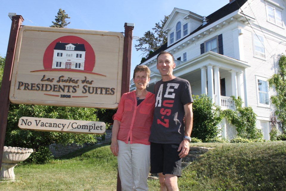 Nicole Guertin (left), pictured with partner Jocelyn Blais, is developing a collection of new cultural experiences to help welcome newcomers to the region and boost tourism in northeastern Ontario. (File photo)