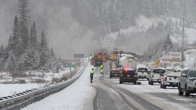 A Nov. 24 fatal collision involving two transport trucks is underscoring the need for more passing lanes, safety measures and highway detours on Highway 11 in northeastern Ontario. Chris Dawson photo