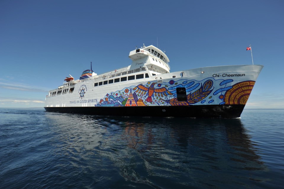 The MS Chi-Cheemaun ferry sails Lake Huron between Tobermory on the Bruce Peninsula and South Baymouth on Manitoulin Island. (OSTC photo)