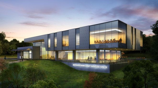 Students at Nipissing University in North Bay will finally see work begin this summer on a long-planned student centre. (Mitchell Jensen Architects illustration)