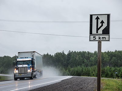 Road-sign-truck